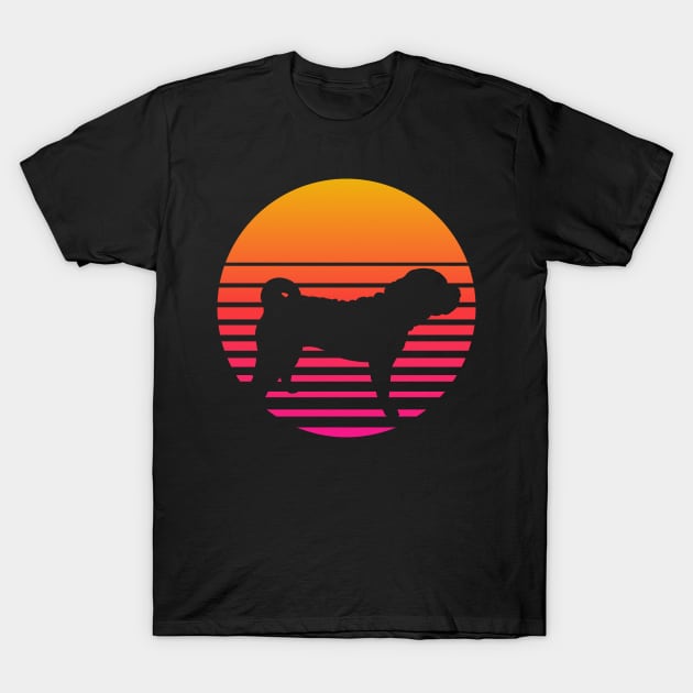 Retro 80s Shar-Pei Sunset T-Shirt by Geekasms